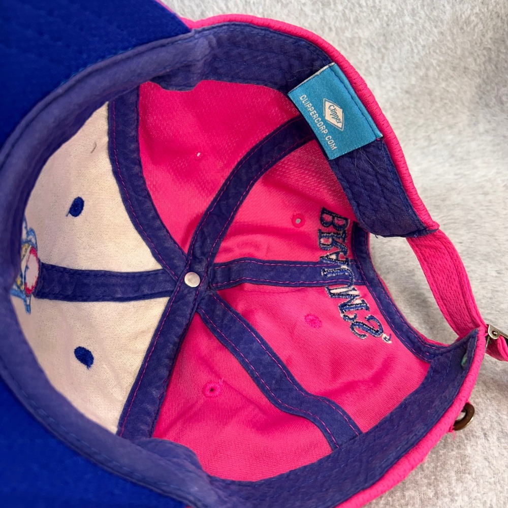 Braums Ice Cream Cone Adult Blue Pink Hat Adjustable Mesh Strapback OSFM - Picture 11 of 12